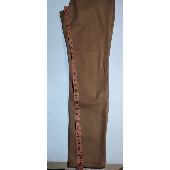 Vegan Faux Leather Pants Kensie jeans sz 6/28 Mid Rise Straight Leg Makeup - Picture 9 of 9